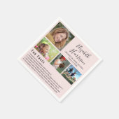 Fun Facts Foto's Roze Afstuderen Napkins Servet (Hoek)