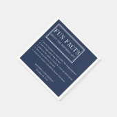 Fun Facts gepersonaliseerde servetten voor verjaar (Hoek)
