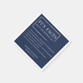 Fun Facts gepersonaliseerde servetten voor verjaar (Hoek)