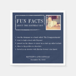 Fun Facts gepersonaliseerde servetten voor verjaar