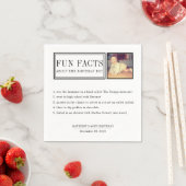 Fun Facts gepersonaliseerde servetten voor verjaar (Insitu)