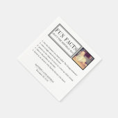Fun Facts gepersonaliseerde servetten voor verjaar (Hoek)