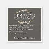 Fun Facts Gold Botanical Personalized Servet (Voorkant)