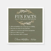 Fun Facts Gold Botanical Personalized Servet (Voorkant)
