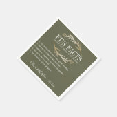 Fun Facts Gold Botanical Personalized Servet (Hoek)
