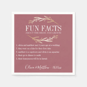 Fun Facts Gold Botanical Personalized Servet