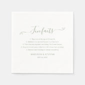 Fun Facts Green Wedding Napkins Servet (Voorkant)