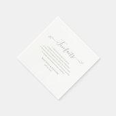 Fun Facts Green Wedding Napkins Servet (Hoek)