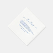 Fun Facts Minimal and Chic | Blue Wedding Napkins Servet (Hoek)