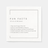 Fun Facts Modern Chic Minimalist Wedding Servet (Voorkant)