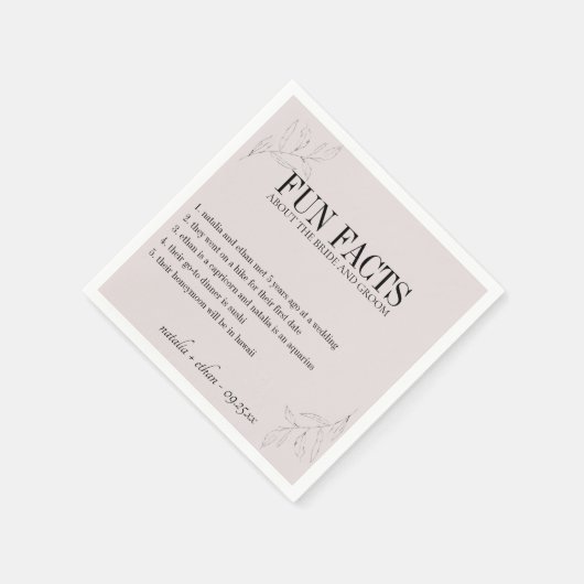 Fun Facts Modern Flora op persoonlijke titel Servet (Hoek)