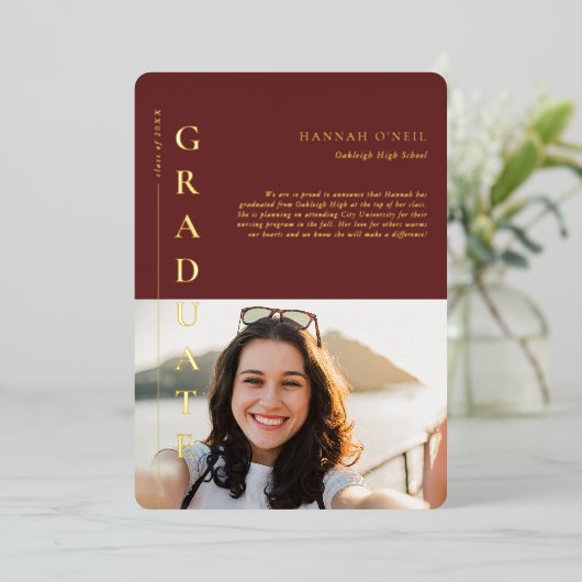 Fun Facts | Moderne eenvoudige aankondiging foto (Staand Voorkant)