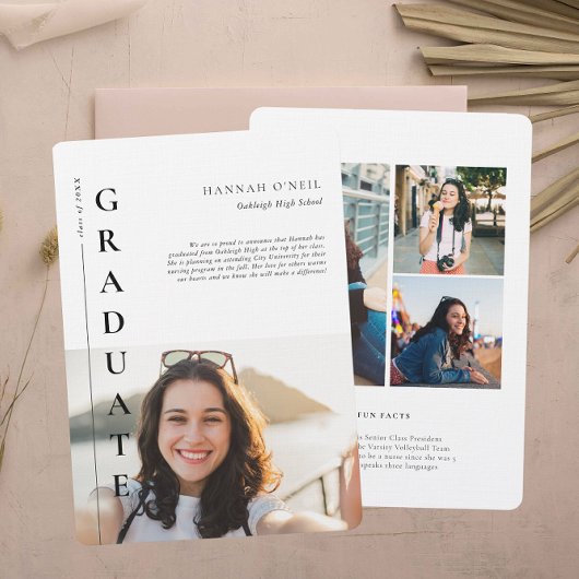 Fun Facts | Moderne eenvoudige aankondiging foto