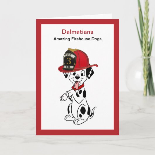 Fun Facts over Dalmatians Firehouse Dogs Kaart (Voorkant)