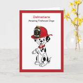Fun Facts over Dalmatians Firehouse Dogs Kaart (Gele Bloem)