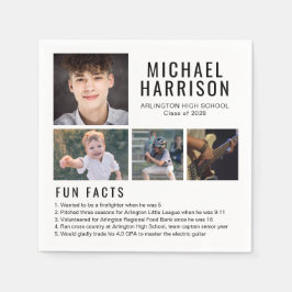 Fun Facts Photo Afstuderen Napkins Servet