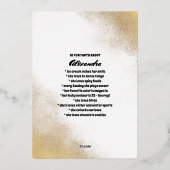 Fun Facts Photo Bold Script Class 2023 Afstuderen Folie Uitnodiging (Achterkant)