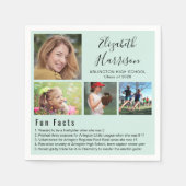 Fun Facts Photos Mint Afstuderen Napkins Servet (Voorkant)