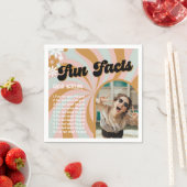 Fun Facts Retro Boho Photo Afstuderen Servet (Insitu)