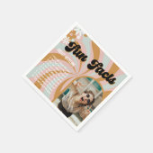 Fun Facts Retro Boho Photo Afstuderen Servet (Hoek)