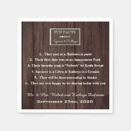 "Fun Facts" - Romantic & Rustic Wedding Personaliz Servet