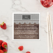 Fun Facts Rustic Wedding Servetten (Insitu)