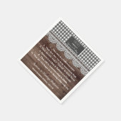 Fun Facts Rustic Wedding Servetten (Hoek)