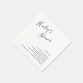 Fun Facts Simple Black en White Vrijgezellenfeest Servet (Hoek)