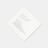 Fun Facts Simply Elegant Typography Wedding Napkin Servet (Hoek)