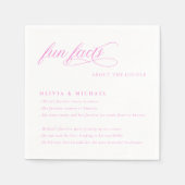 Fun Facts Simply Elegant Typography Wedding Servet (Voorkant)