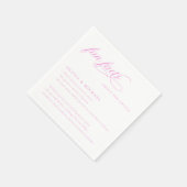 Fun Facts Simply Elegant Typography Wedding Servet (Hoek)