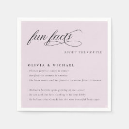 Fun Facts Simply Elegant Typography Wedding Servet