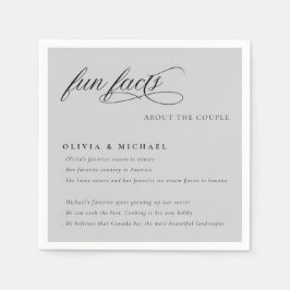 Fun Facts Simply Elegant Typography Wedding Servet