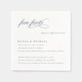 Fun Facts Simply Elegant Typography Wedding Servet (Voorkant)