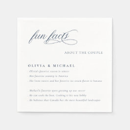 Fun Facts Simply Elegant Typography Wedding Servet