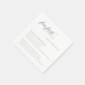 Fun Facts Simply Elegant Typography Wedding Servet (Hoek)