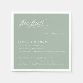 Fun Facts Simply Elegant Typography Wedding Servet