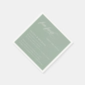 Fun Facts Simply Elegant Typography Wedding Servet (Hoek)