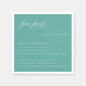 Fun Facts Simply Elegant Typography Wedding Servet (Voorkant)