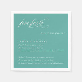 Fun Facts Simply Elegant Typography Wedding Servet