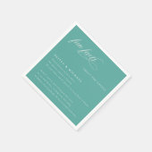 Fun Facts Simply Elegant Typography Wedding Servet (Hoek)