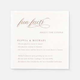 Fun Facts Simply Elegant Typography Wedding Servet