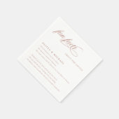 Fun Facts Simply Elegant Typography Wedding Servet (Hoek)