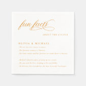 Fun Facts Simply Elegant Typography Wedding Servet (Voorkant)
