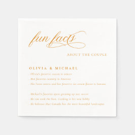 Fun Facts Simply Elegant Typography Wedding Servet