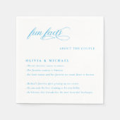 Fun Facts Simply Elegant Typography Wedding Servet (Voorkant)