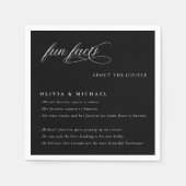 Fun Facts Simply Elegant Typography Wedding Servet (Voorkant)