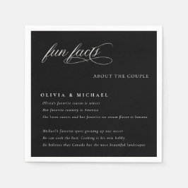 Fun Facts Simply Elegant Typography Wedding Servet