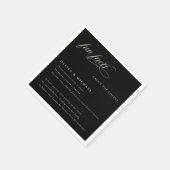 Fun Facts Simply Elegant Typography Wedding Servet (Hoek)