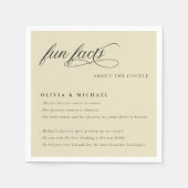 Fun Facts Simply Elegant Typography Wedding Servet (Voorkant)